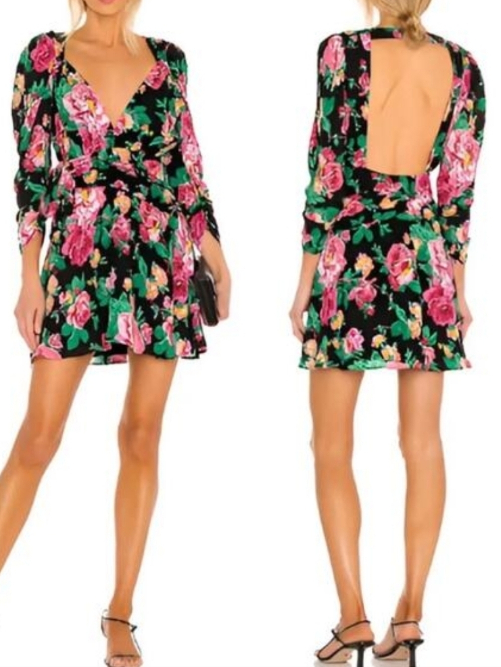For Love & Lemons June Floral Mini Dress Size Small